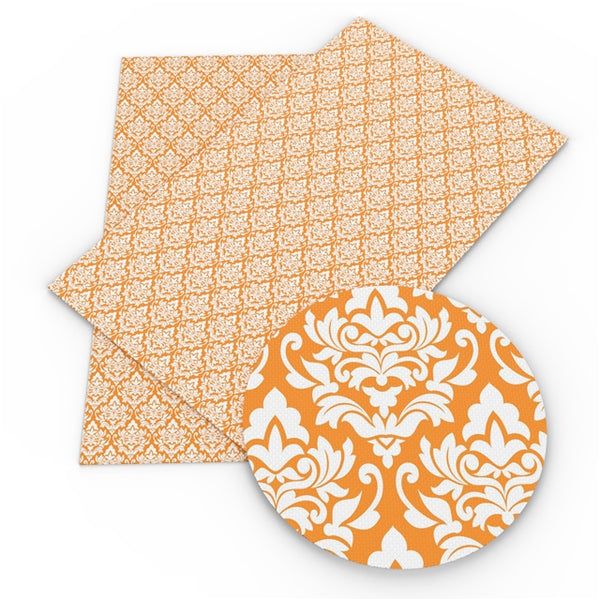 Orange Damask