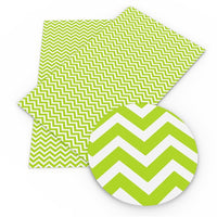 Green and White Chevron