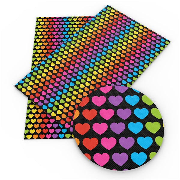 Rainbow Hearts Black