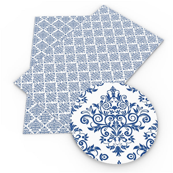 Blue Floral Damask