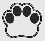 Paw Print Embroidery Patch