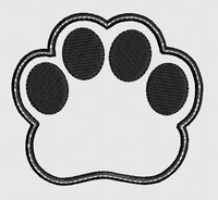 Paw Print Embroidery Patch