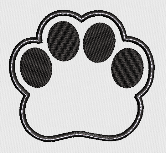 Paw Print Embroidery Patch