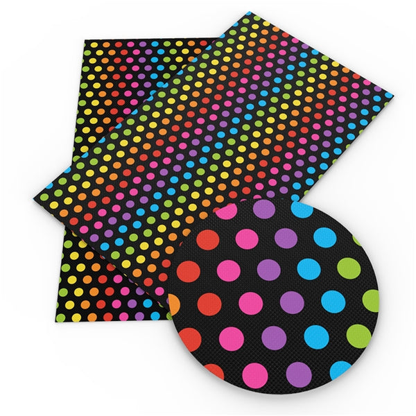 Rainbow Polka Dot Black