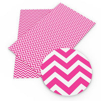 Hot Pink and White Chevron