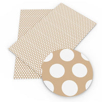 Tan and White Polka Dot